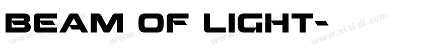Beam of light字体转换